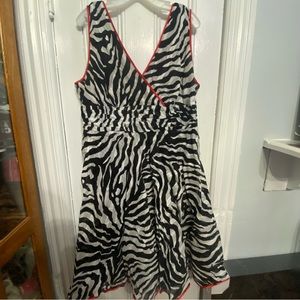 Zebra print party dress Size 20WP